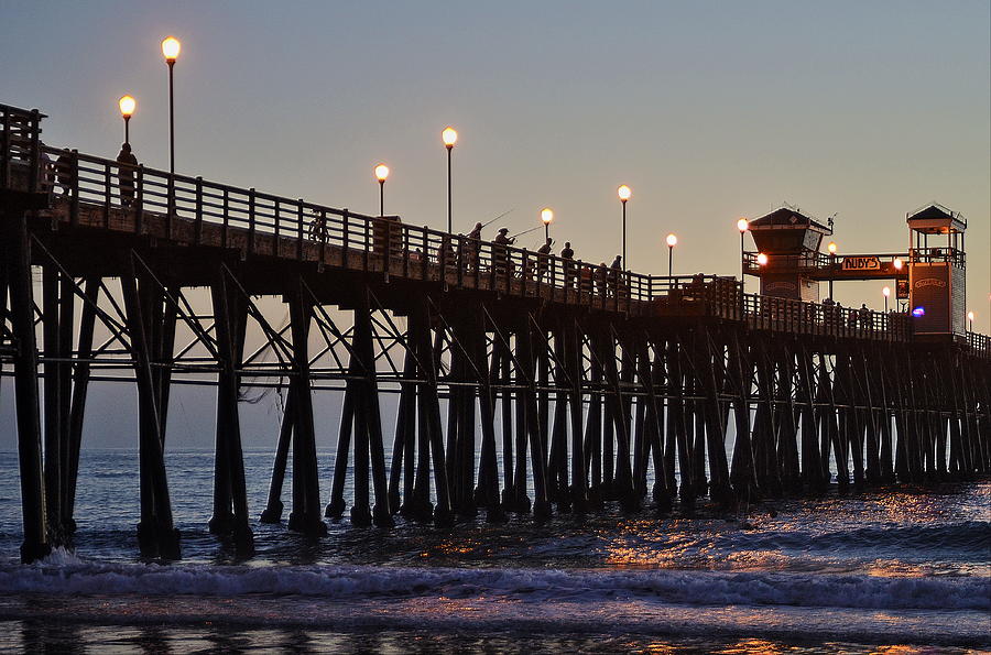 Fishing off the Oceanside Pier Photograph by Richard Cheski