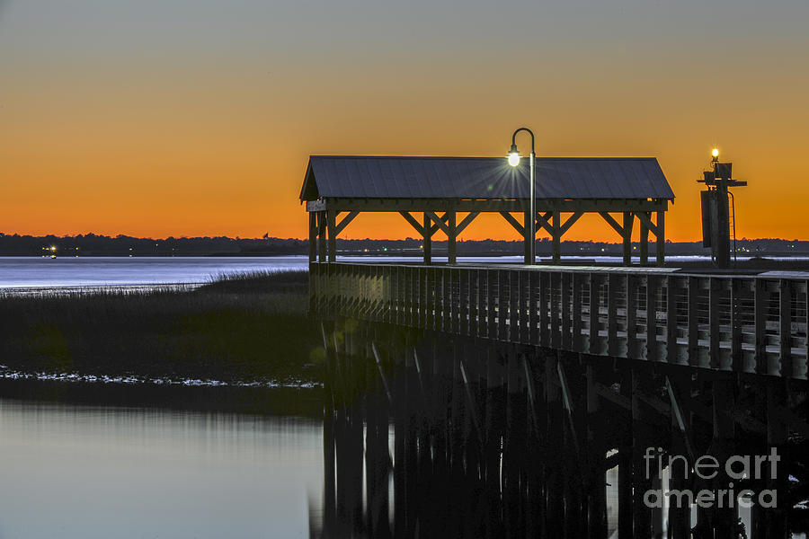 Fishing Pier at Dusk Photograph by Dale Powell