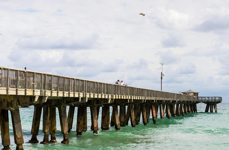 Fishing Pier At Pompano Beach, Broward Photograph by Panoramic Images