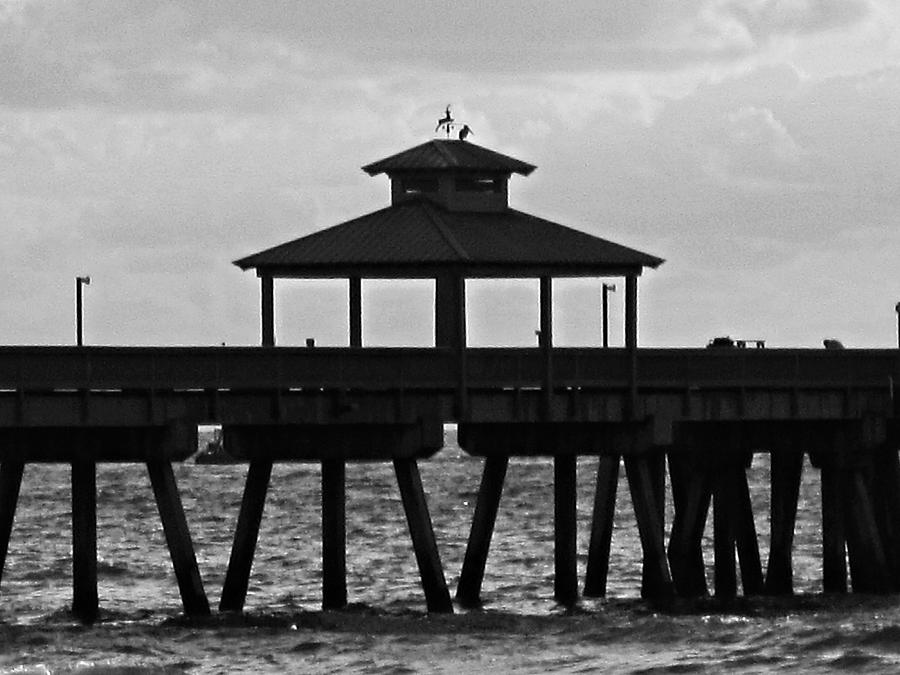 Fishing Pier in Gray Tones Photograph by MTBobbins Photography
