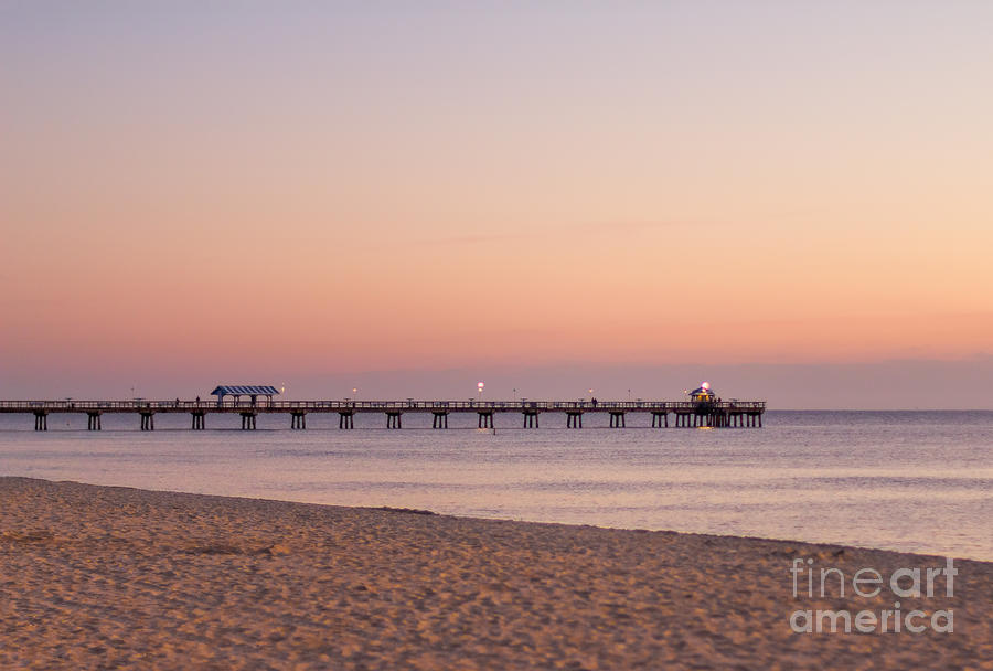 Fishing pier in Lauderdale By The Sea - at sunrise Photograph by Les Palenik