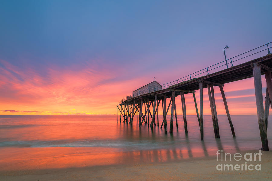 Fishing Pier Sunrise Photograph by Michael Ver Sprill