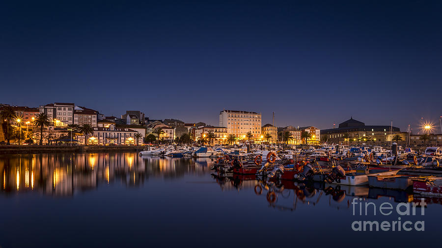 Fishing Port of Ferrol by Night Galicia Spain Photograph by Pablo Avanzini
