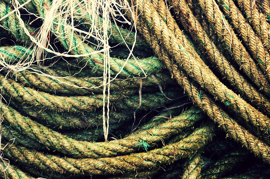 Fishing Rope Textures Photograph by Mikel Martinez de Osaba