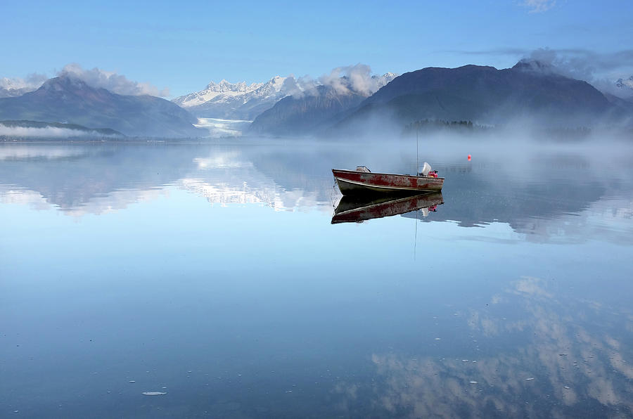 Fishing Skiff At Anchor Photograph by Dagny Willis Fishing Skiff At Anchor Photograph by Dagny Willis