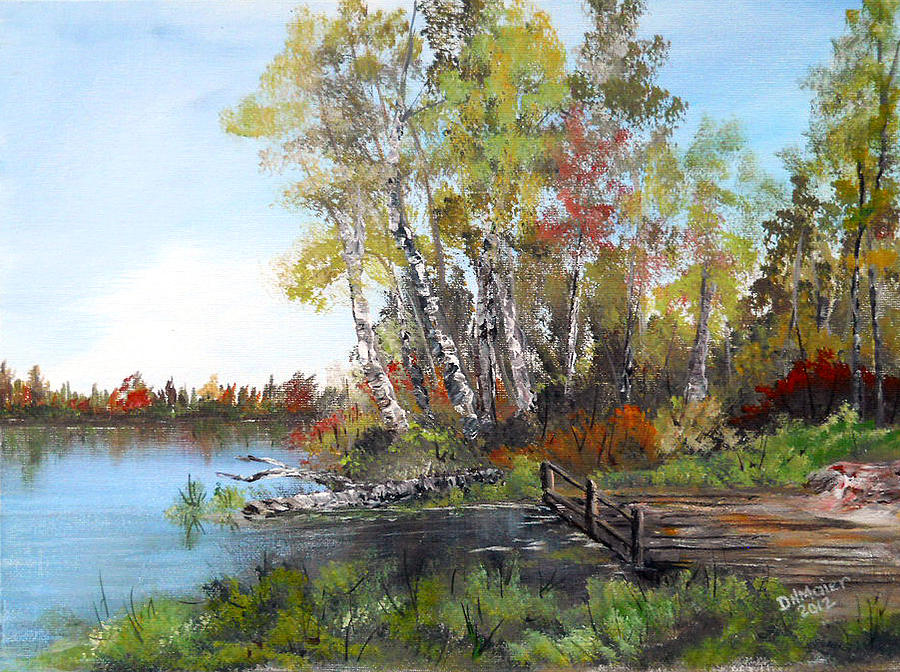 Summer Painting - Fishing Spot by Dorothy Maier