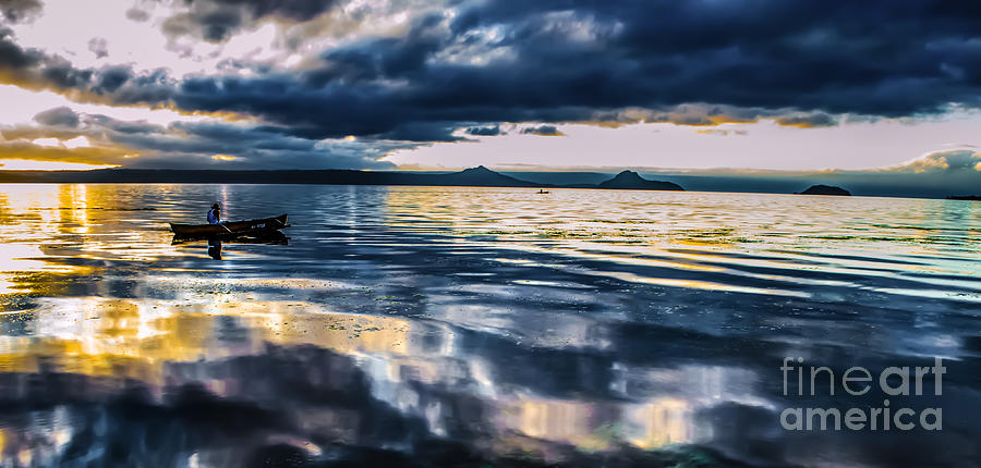 Fishing Taal Volcano Crater Photograph by Michael Arend