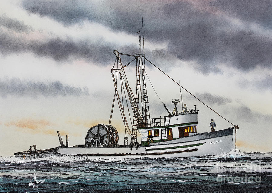 Fishing Vessel ARIZONA Painting by James Williamson