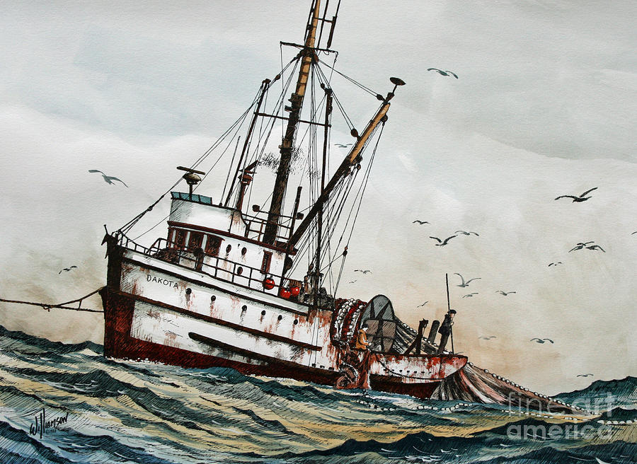 Fishing Vessel DAKOTA Painting by James Williamson