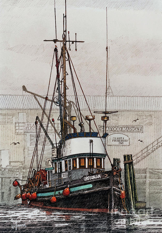 Fishing Vessel OREGONIAN Painting by James Williamson