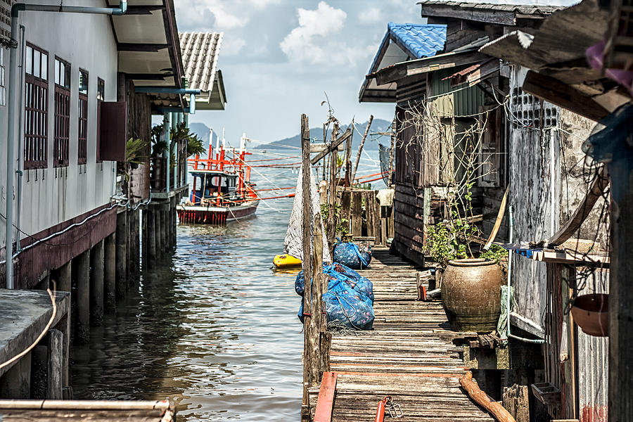 Nature Photograph - Fishing Village in Koh Lanta Thailand by Georgia Clare