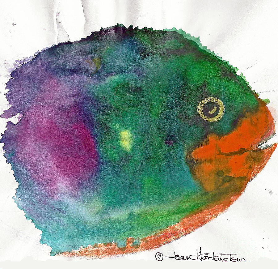 Fishy Painting by Joan Hartenstein - Fine Art America
