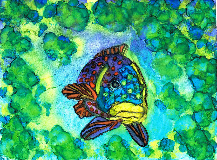 Fishy Painting by Kelly Dallas