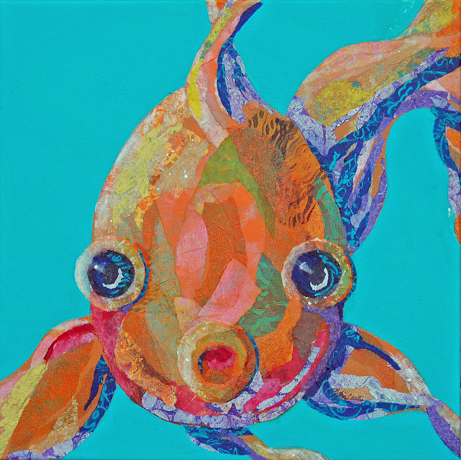 Fishy Mixed Media by Robin Coats - Fine Art America