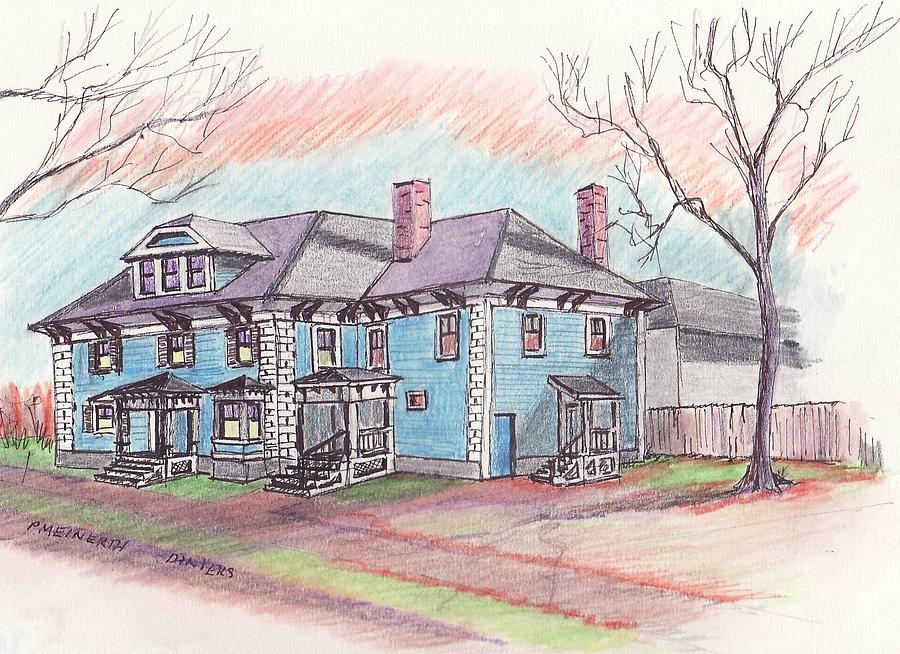 Fiske House Danvers Drawing by Paul Meinerth