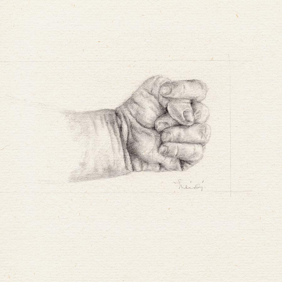 Baby Drawing - Fist by Heidi Lee