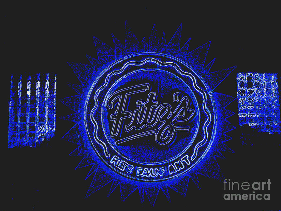 Fitzs in Neon Blue Photograph by Kelly Awad