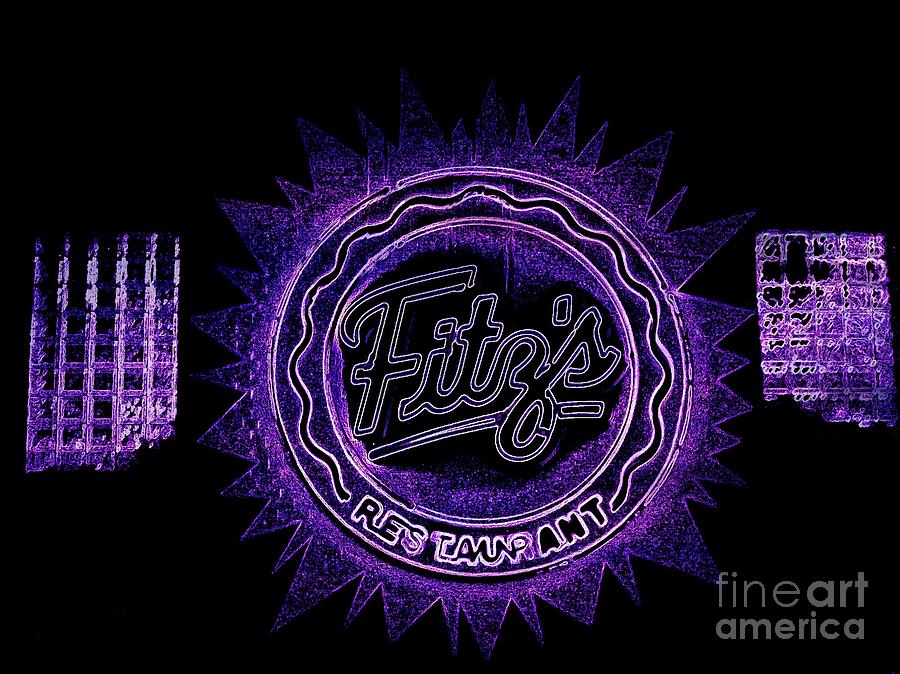 Fitzs in Purple Neon Photograph by Kelly Awad