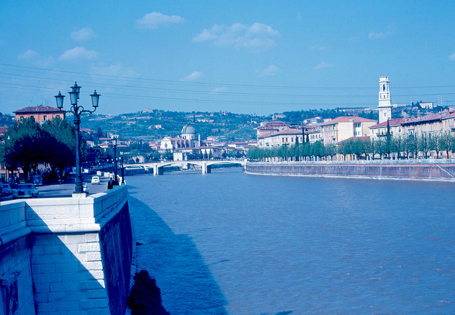 Fiume Photograph - Fiume Adige 1962 at Verona by Cumberland Warden