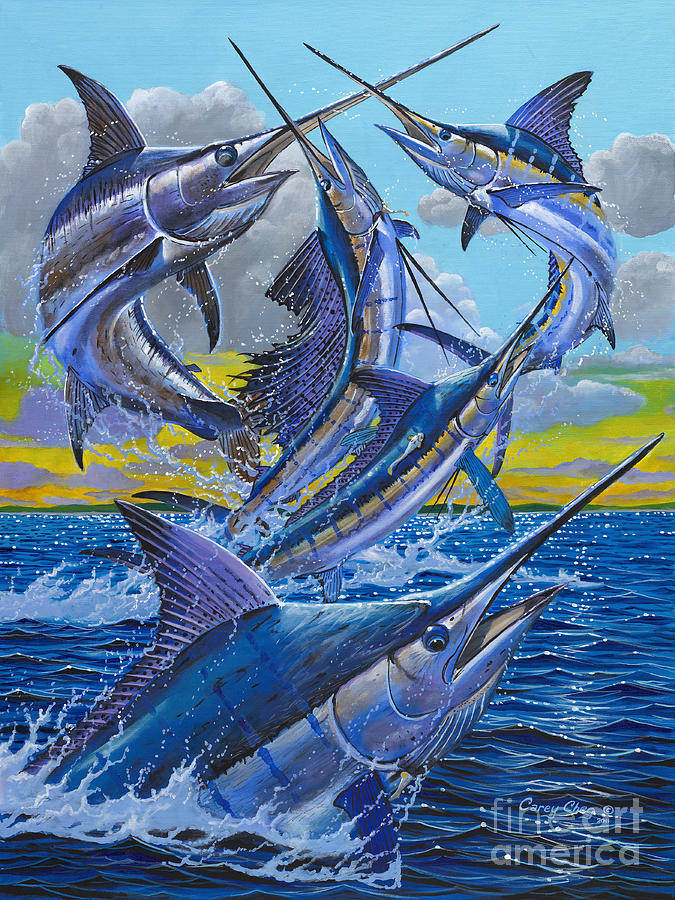 Five Billfish Off00136 Painting