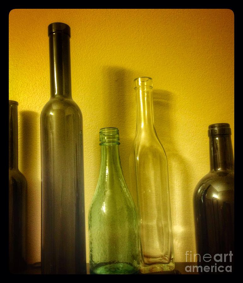 Five Empty Bottles  Photograph by Susan Garren