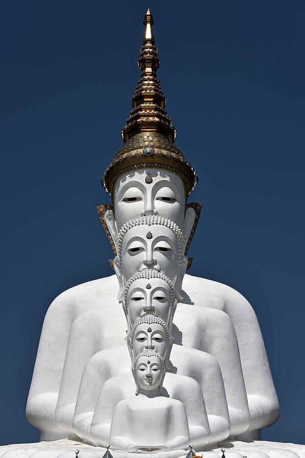 Five Buddhas Statue Photograph by Robert Kennett