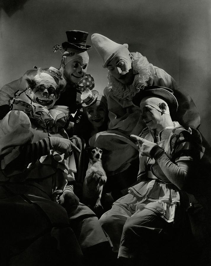 Five Circus Clowns Photograph by Lusha Nelson