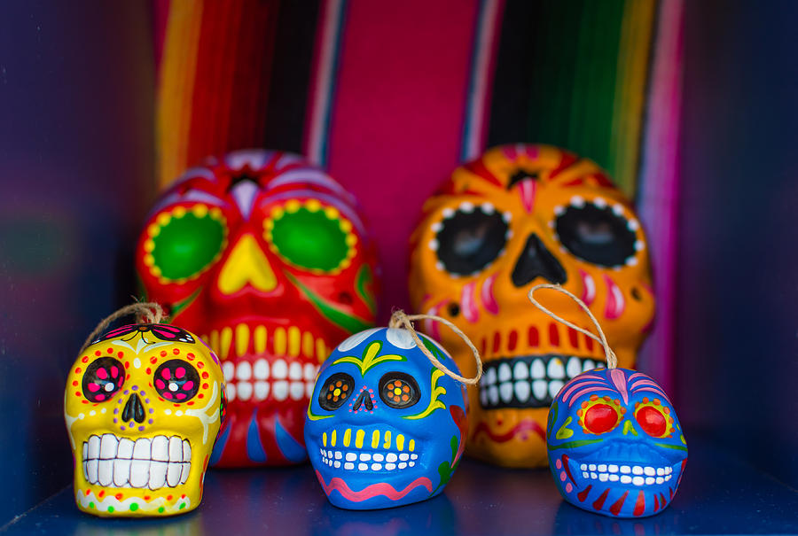 Five Colorful Skulls From Mexican Tradition Photograph by Basak Prince ...