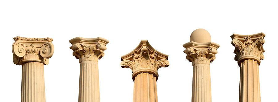 Five different columns in a row XXL Photograph by PhotographerOlympus