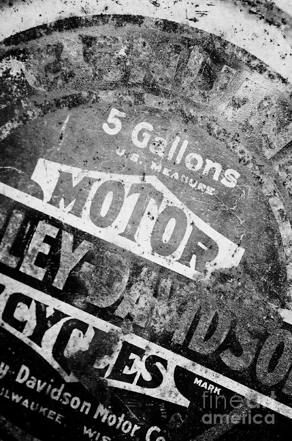 Five Gallon Motorcycle Oil Can Photograph by Wilma  Birdwell
