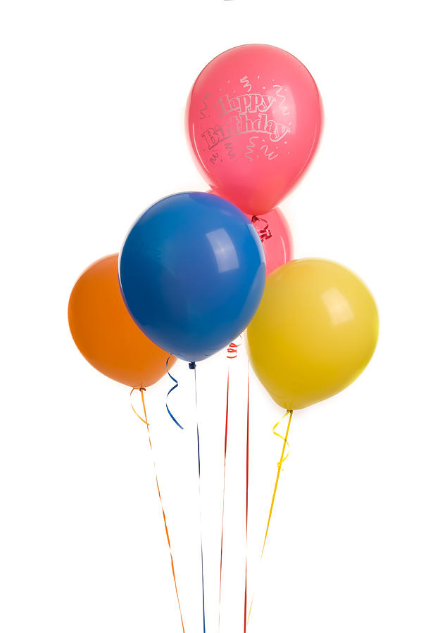 Five Happy Birthday Ballons Photograph by Marek Poplawski