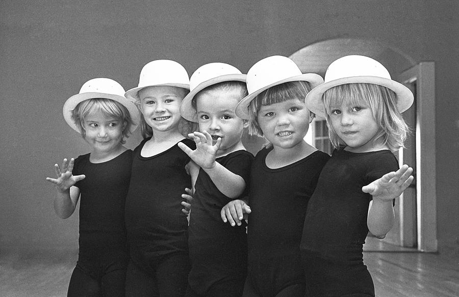 Little Photograph - Five Little Dancing Girls by Buddy Mays