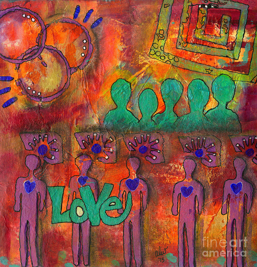 Five Loving Men Mixed Media by Angela L Walker - Fine Art America