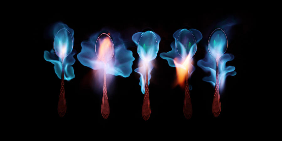 Fantasy Photograph - Five magic spoons  by Floriana Barbu