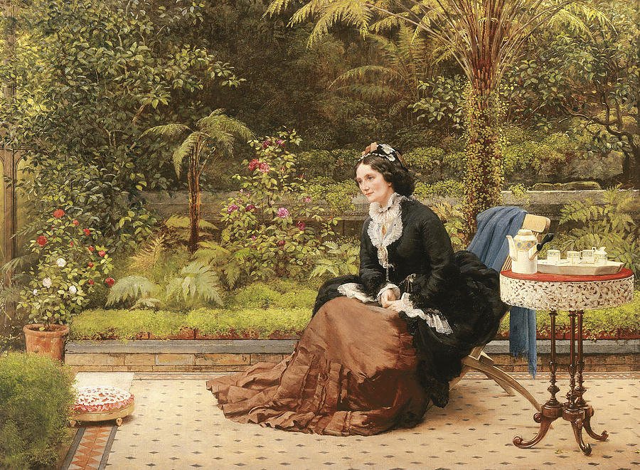 Tea Painting - Five Oclock by George Dunlop Leslie