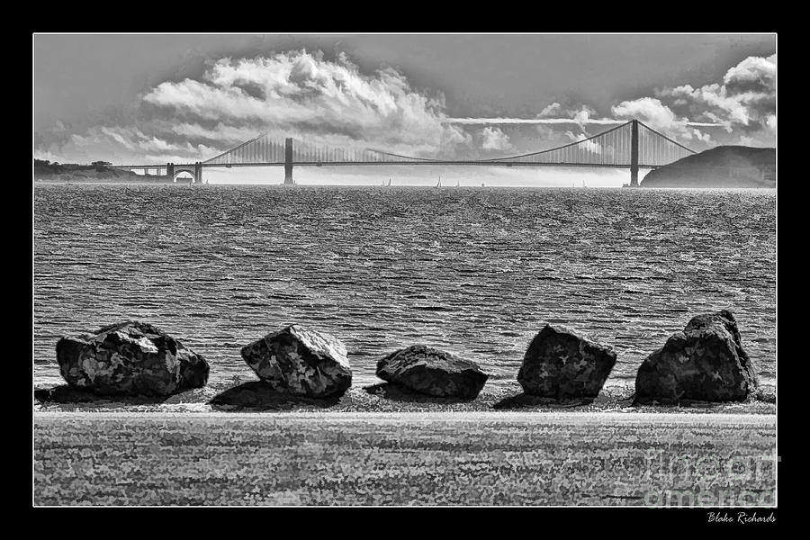 Five Rocks And The Golden Gate  Photograph by Blake Richards