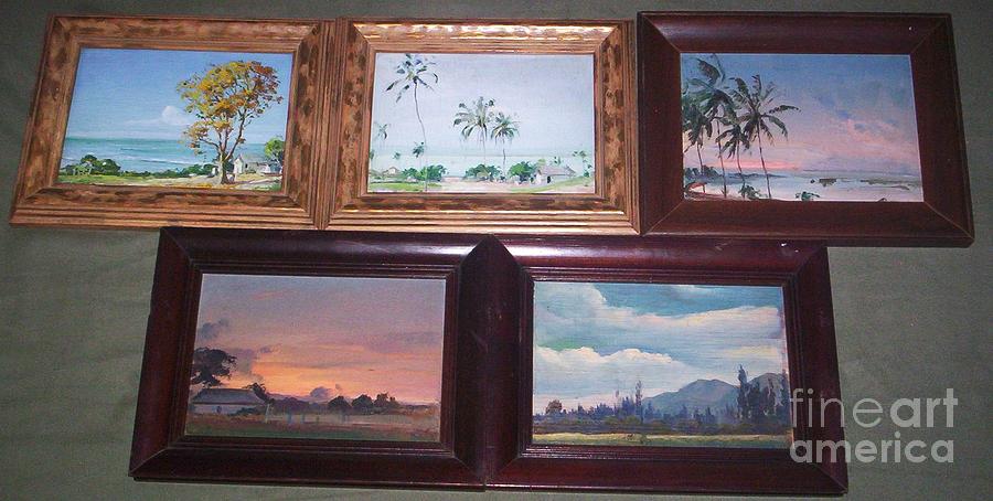 Five Small Landscapes Coastals Painting By Ricardo Gomez Campuzano