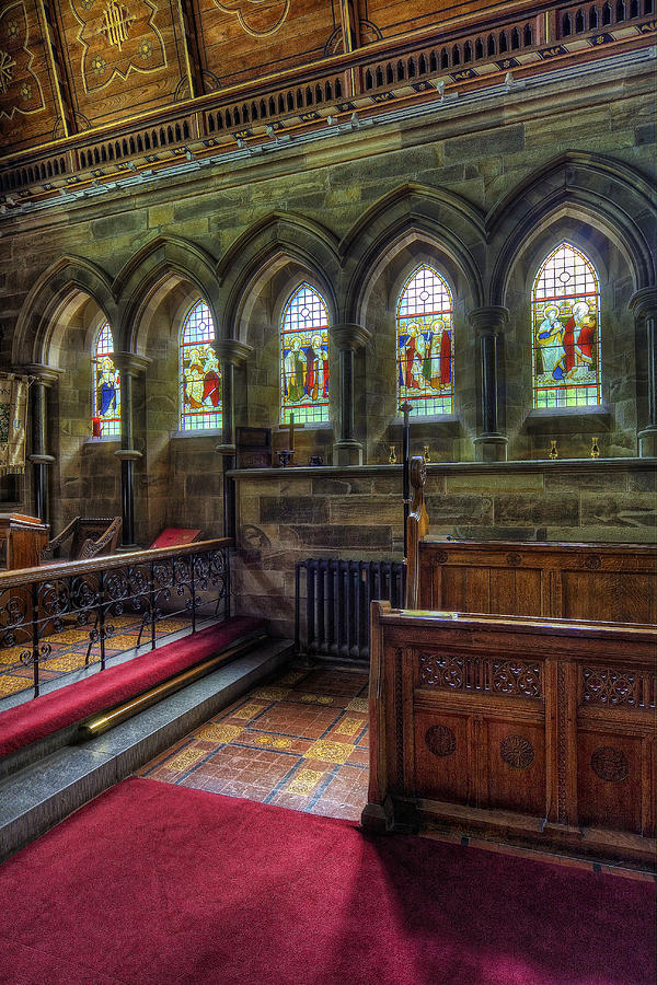 Five Stained Glass Windows Photograph by Ian Mitchell