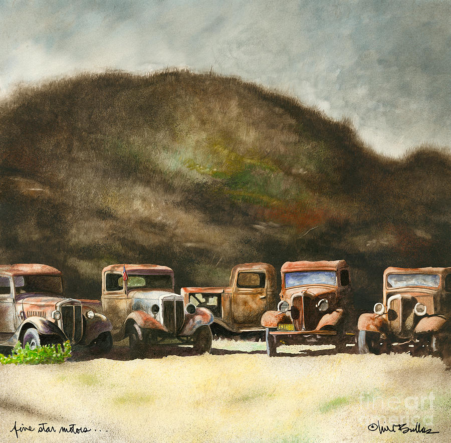 Will Bullas Painting - Five Star Motors... by Will Bullas