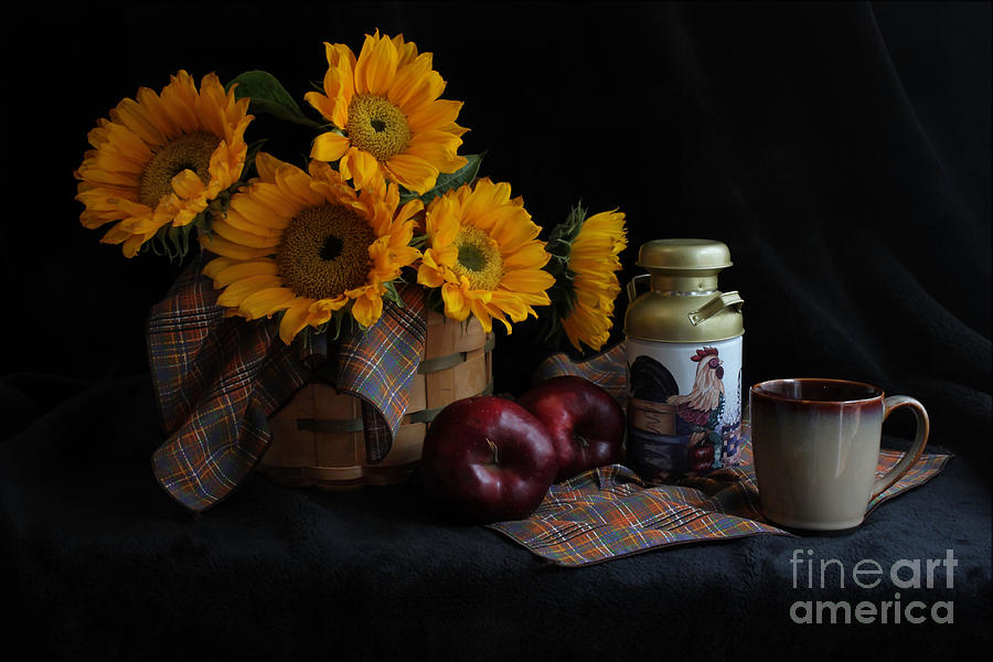 Tea Cup Photograph - Five Sunflowers by Luv Photography
