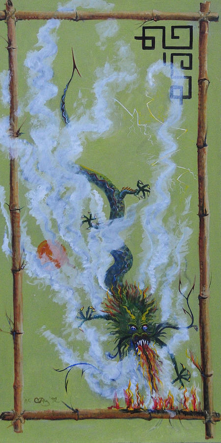 Dragon Painting - Five Toed Fire Breathing Dragon by Claiborne Coyle