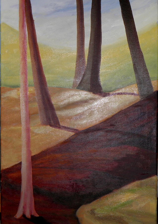 Five trees Painting by Ida Eriksen
