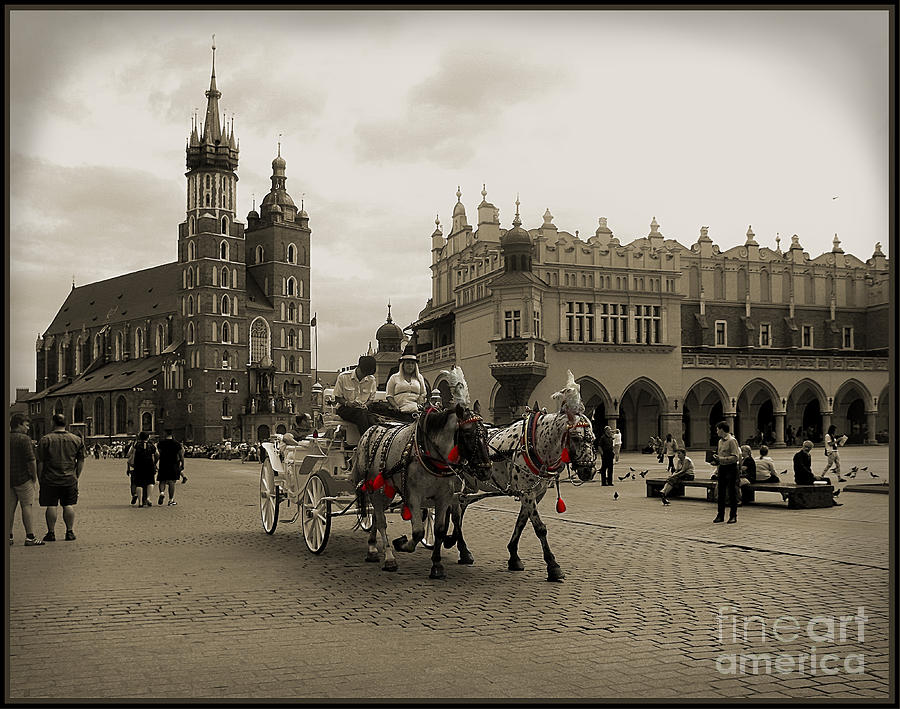 Fix My Pix Photograph - FIX MY PIX restored  Horse and cart in Poland by Barry Lamont