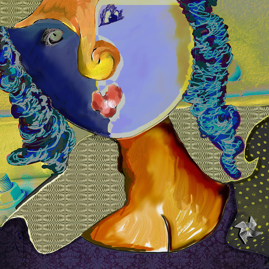 Abstract Digital Art - Fixing My Fair Lady by Maria Jesus Hernandez
