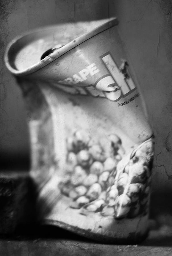 Black And White Photograph - Fizz That Crushed  by J C