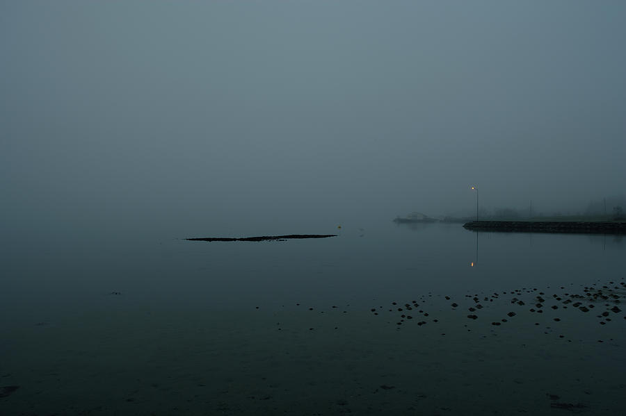 Fjord And Pier In Mist, Early Morning Photograph by Sindre Ellingsen