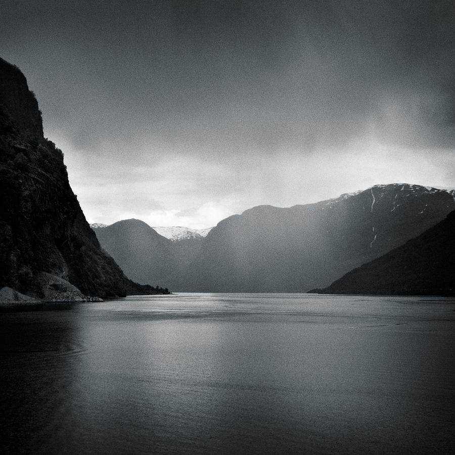 Fjord Rain Photograph by Dave Bowman