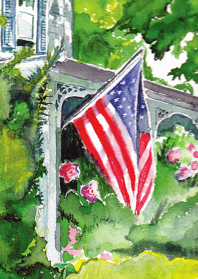 Flag Painting by Deborah Burow