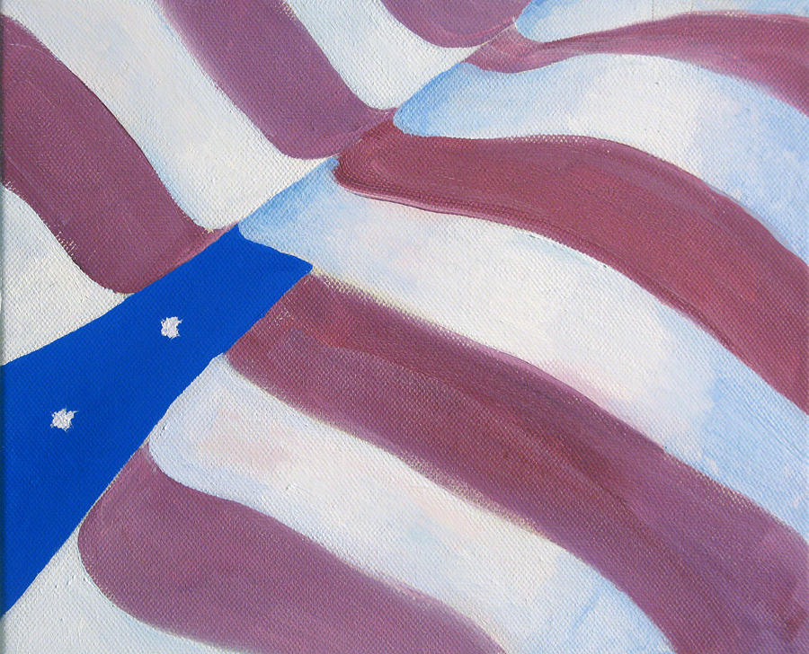 Flag folds Painting by Ingela Christina Rahm
