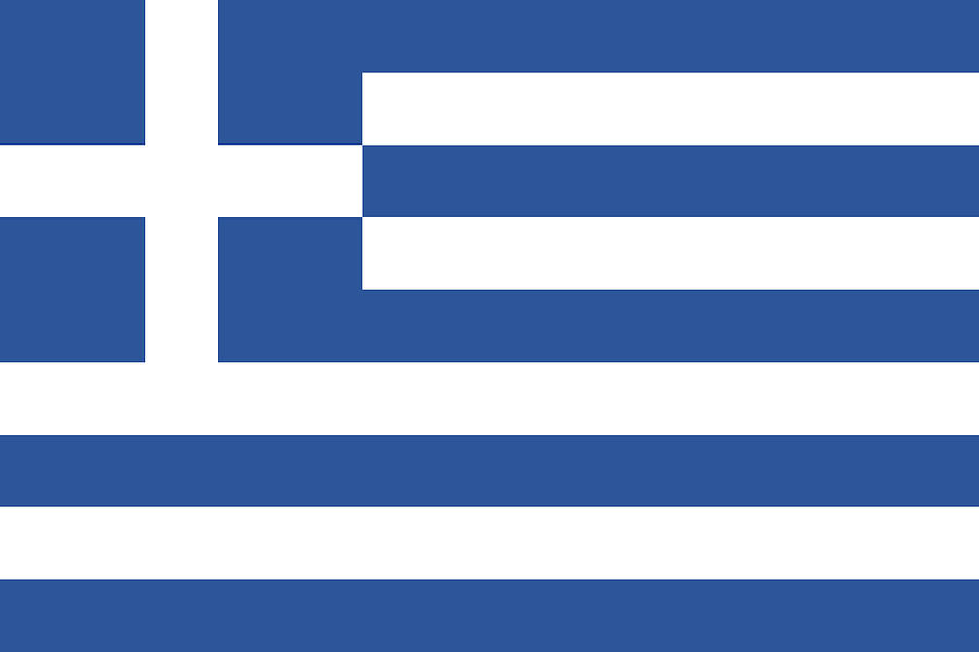 Flag Greece Drawing by Kosmozoo